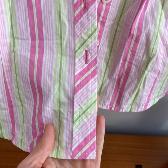Vintage Lilly Pulitzer Candy Stripe Button Up, 4 - Picture 6 of 9